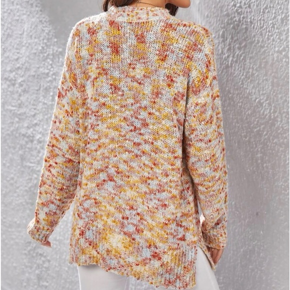 Multi Color Cuff Neckline Sweater - Picture 2 of 3